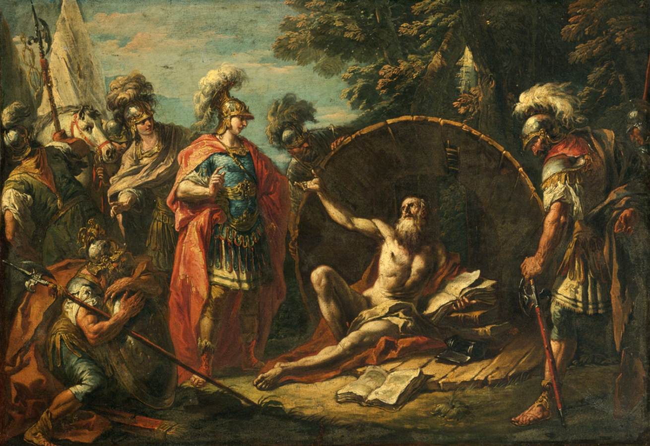 Alexander And Diogenes by Gaspare Diziani